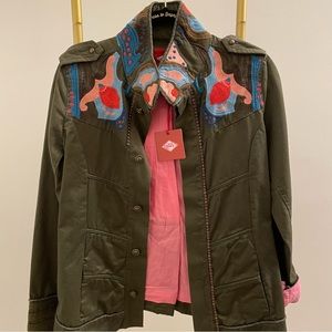 NWT Oilily Vintage Embroidered Military Style Jacket